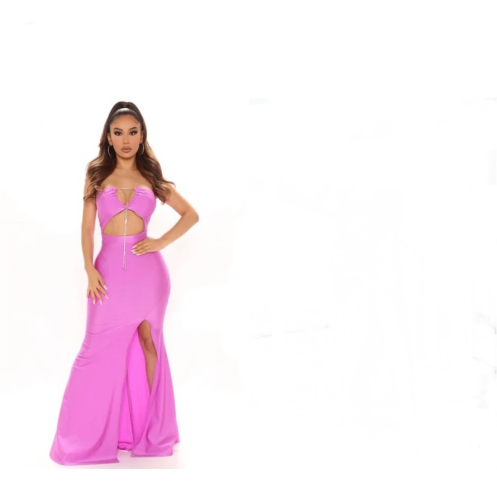 Brand new Pink-purplish formal front slit maxi dress